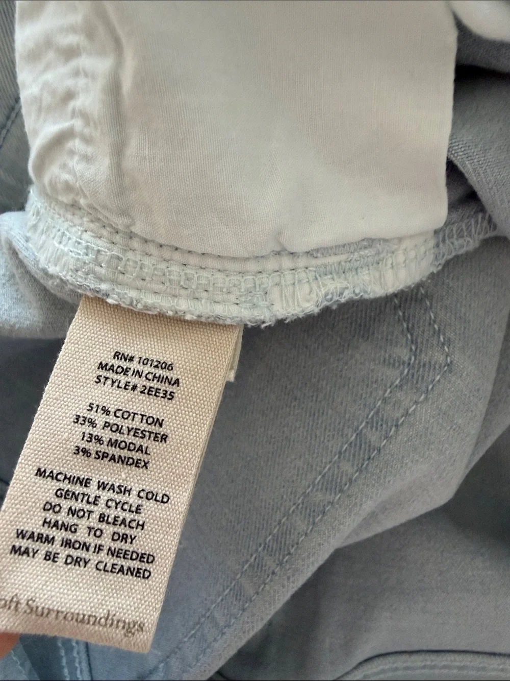 Soft Surroundings Light Blue Denim Shorts
